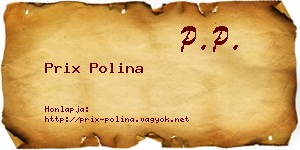 Prix Polina névjegykártya